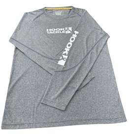 Hook & Tackle Hook & Tackle Rods & Hook Long Sleeve Performance Fishing Shirt- Char Heather M0135006L