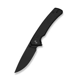 Civivi CIVIVI Knives Merit Liner Lock Flipper Knife 3.28" 14C28N Black Stonewashed Drop Point Blade, Black G10 Handles, Reversible Clip - C24012-1