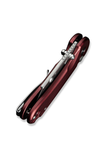 Civivi CIVIVI Knives Elementum Utility Button Lock Flipper Knife 2.26" 6Cr Replaceable Utility Blade, Burgundy Aluminum Handles, Reversible Clip - C23039B-5