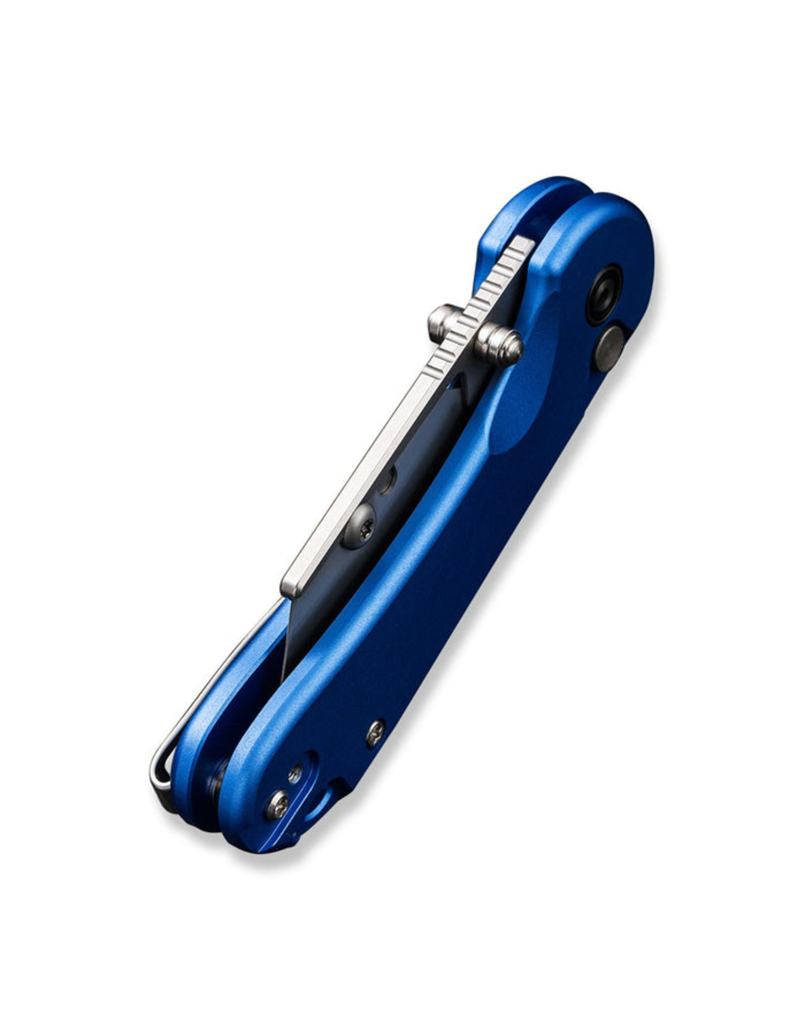 Civivi CIVIVI Knives Elementum Utility Button Lock Flipper Knife 2.26" 6Cr Replaceable Utility Blade, Blue Aluminum Handles, Reversible Clip - C23039B-2