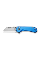 Civivi CIVIVI Knives Elementum Utility Button Lock Flipper Knife 2.26" 6Cr Replaceable Utility Blade, Blue Aluminum Handles, Reversible Clip - C23039B-2
