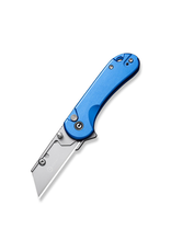 Civivi CIVIVI Knives Elementum Utility Button Lock Flipper Knife 2.26" 6Cr Replaceable Utility Blade, Blue Aluminum Handles, Reversible Clip - C23039B-2