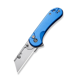 Civivi CIVIVI Knives Elementum Utility Button Lock Flipper Knife 2.26" 6Cr Replaceable Utility Blade, Blue Aluminum Handles, Reversible Clip - C23039B-2