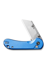 Civivi CIVIVI Knives Elementum Utility Button Lock Flipper Knife 2.26" 6Cr Replaceable Utility Blade, Blue Aluminum Handles, Reversible Clip - C23039B-2
