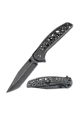 MTech Usa MTech MT-2015SE Stonewash Tanto Linerlock Knife Black Stonewash Handles
