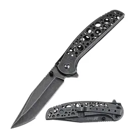 MTech Usa MTech MT-2015SE Stonewash Tanto Linerlock Knife Black Stonewash Handles