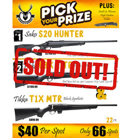 DRAW #1660 - Pick Your Prize - Sako OR Take 2 Tikka's!