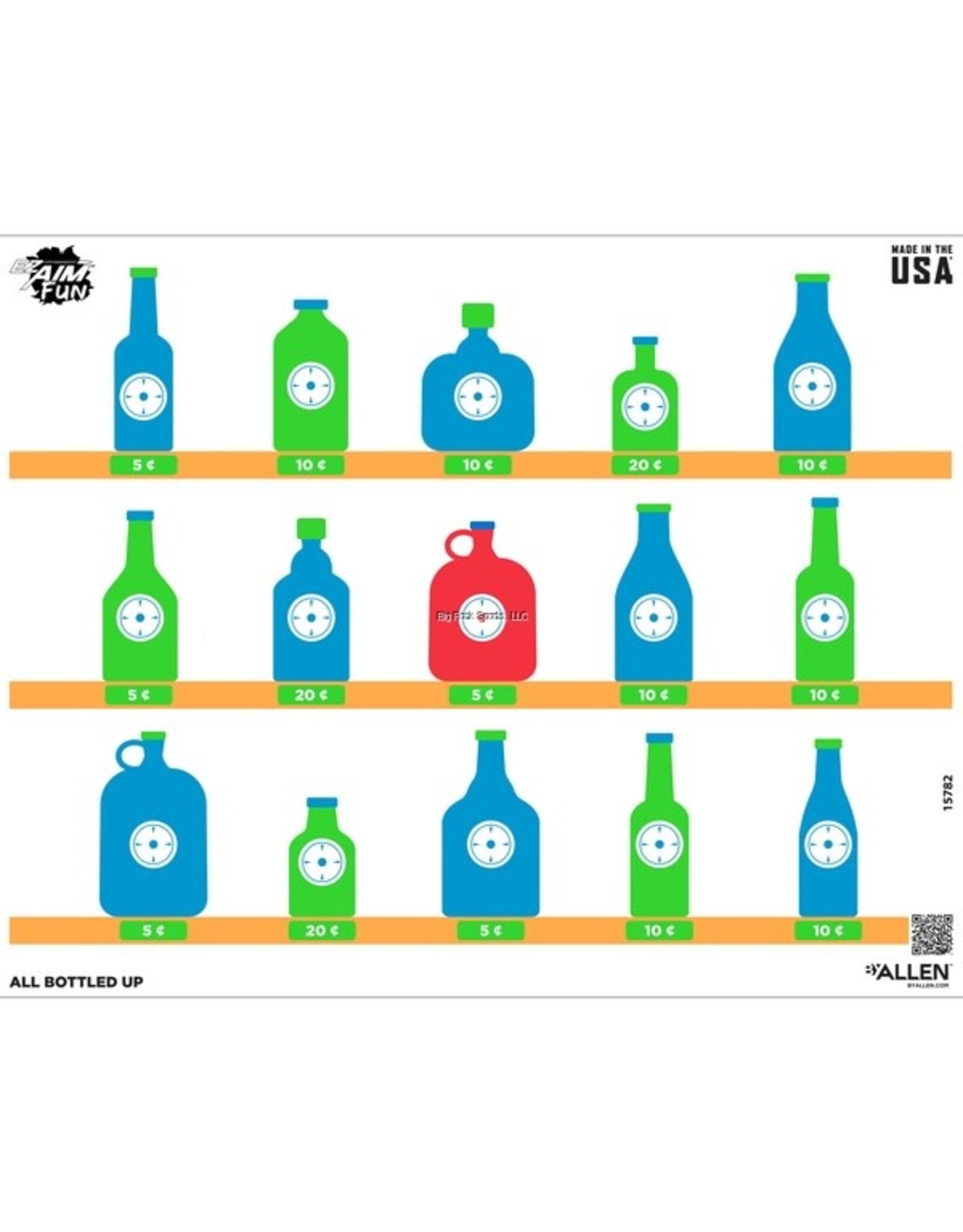 Allen Allen Ez Aim Fun Target 24 X 19 4 Per Pack