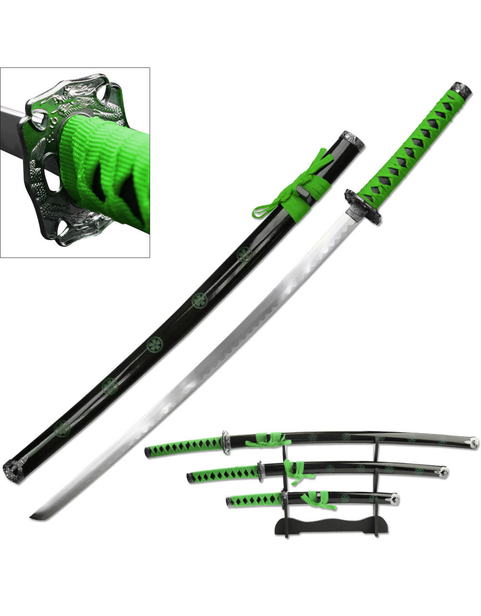 BladesUSA BladesUSA - 3 Piece Samurai Sword Set - SW-72GN4