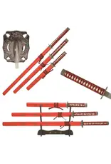 snake eye Snake Eye Tactical- 3 Piece Sword Set with Display Stand - SE-58LRD4