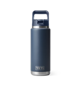 Yeti Yeti Rambler 26oz/769 ML Water Bottle  WITH COLOUR-MATCHED STRAW CAP - Navy