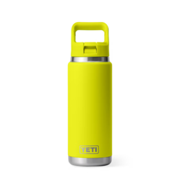Yeti Yeti Rambler 26oz/769 ML Water Bottle  WITH COLOUR-MATCHED STRAW CAP - FireFly Yellow