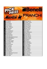 DRAW #1663 - Pick Your Prize - Franchi, Marlin OR Benelli!