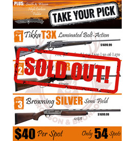 DRAW #1667 - Take Your Pick - Tikka, Browning BLR OR Browning Silver!
