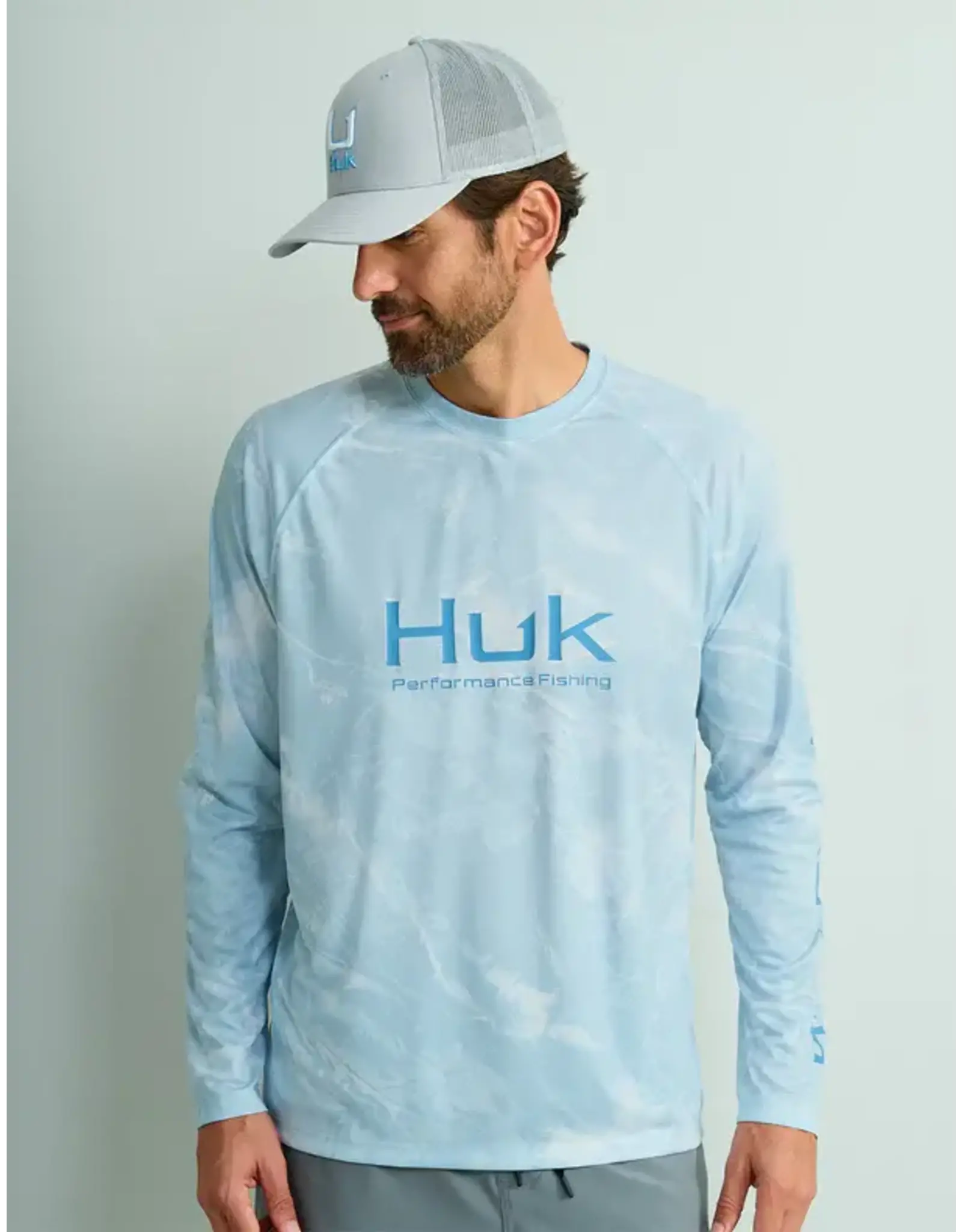 Huk HUK Mossy Oak Pursuit Performance Crew - Mossy Oak Stormwater Bonefish