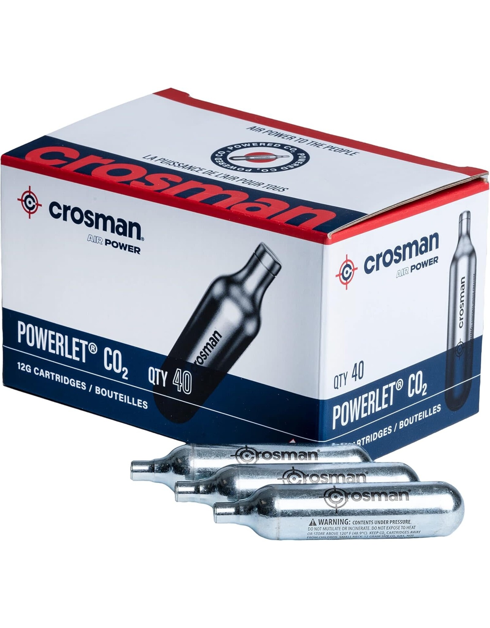 Crosman Crosman 23140 Co2 Powerlet Cartridges, 12-gram, 40Pk