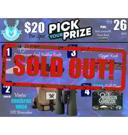 DRAW #1672 - Pick Your Prize - Spyderco, Vortex, Buck OR Gift Card!