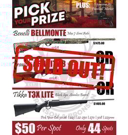 DRAW #1665 - Pick Your Prize - Benelli, Franchi OR Tikka!