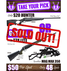 DRAW #1671 - Take Your Pick - Sako S20 OR Take All 4!