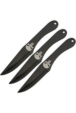 Rite Edge Rite Edge 211563 Thrower Set Black Fixed Blade Knife Skull Handles