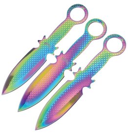 Frost Cutlery Frost FC106RB Three Piece Thrower Spectrum Fixed Blade Knife Set