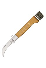 Rough Ryder Rough Rider 1400 Mushroom Hunters Knife with Hard Wood Handle and Hair Bristle Brush