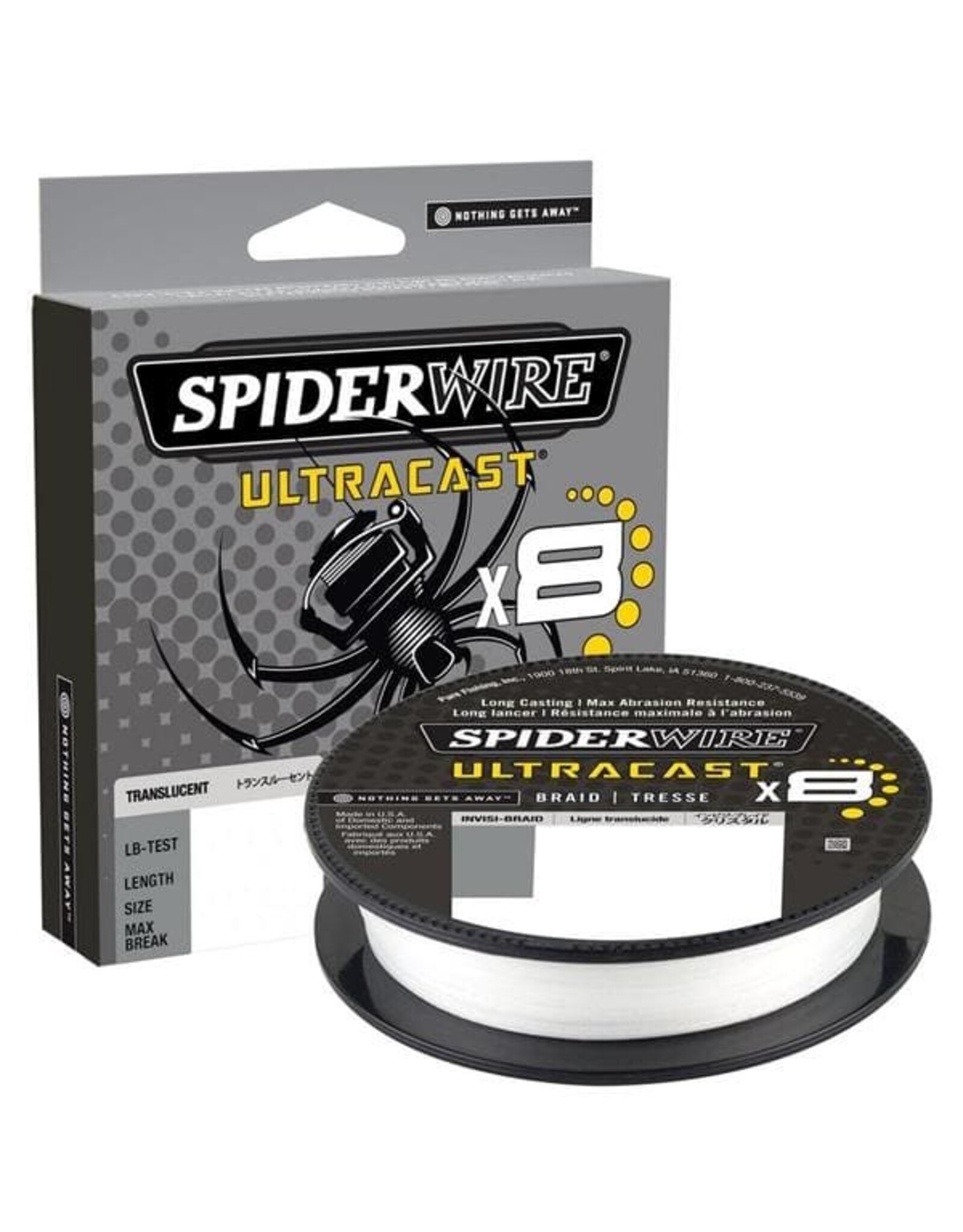 Spiderwire Spiderwire SUCFS4-IB Ultracast Braid, Superline, 4lb test, 164yd , Invisibraid-Translucent, Boxed