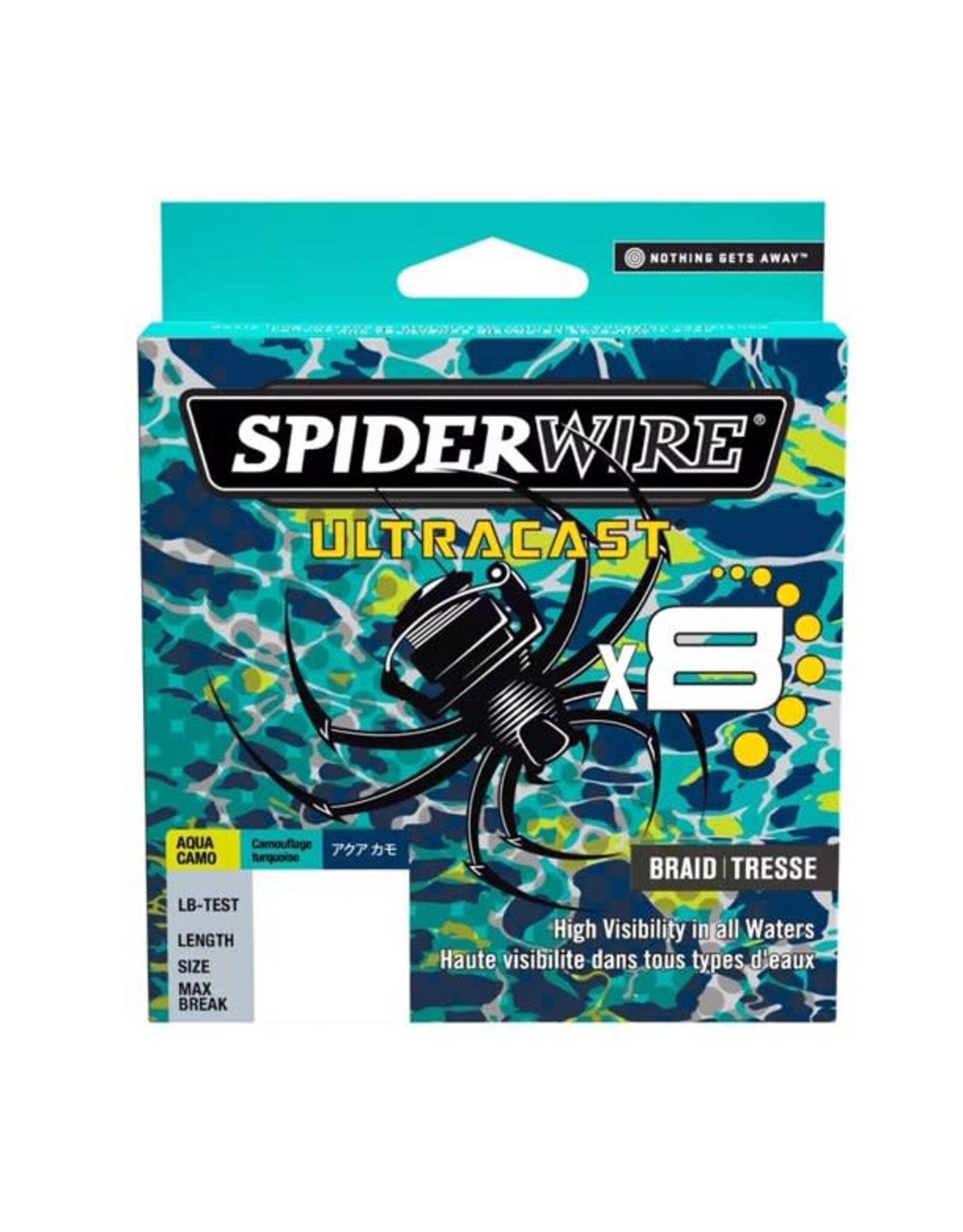 Spiderwire Spiderwire SUCFS15-AQC Ultracast Braid, Superline, 15lb test, 164yd , Aqua Camo, Boxed