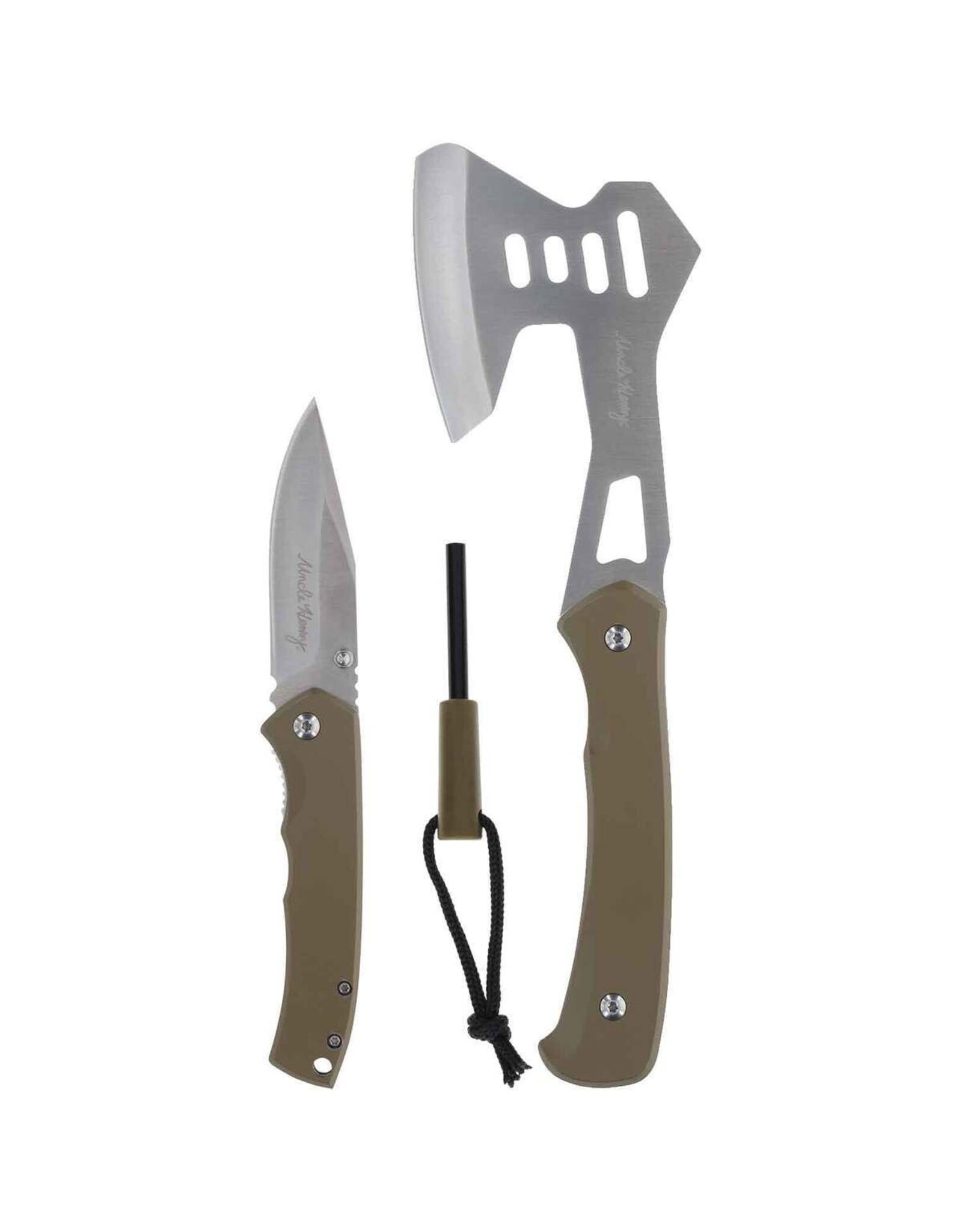 Uncle Henry Uncle Henry Axe & Folding Knife Como w/ Fire Starter