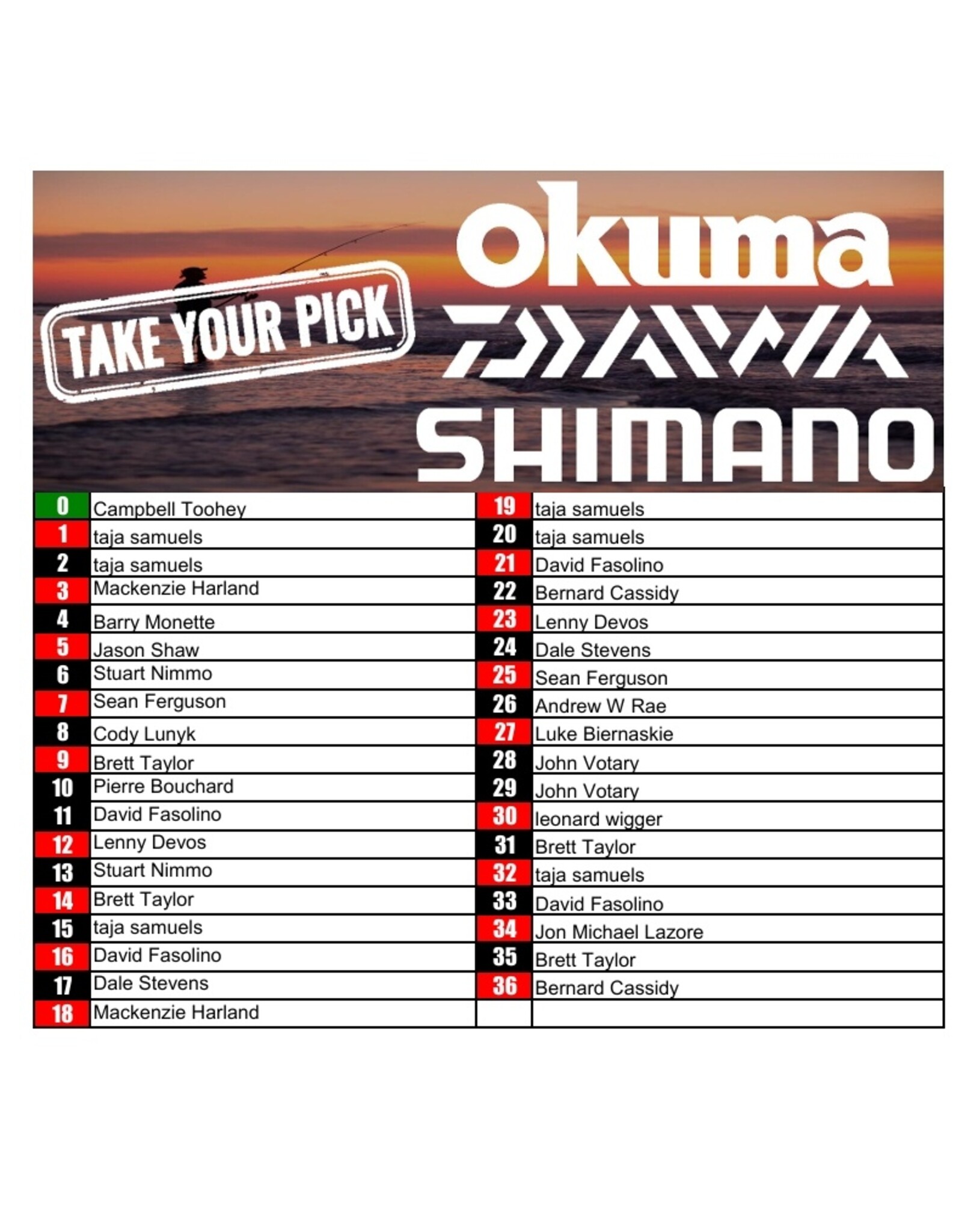 DRAW #1682 - Take Your Pick - Shimano SLX, Daiwa Tatula, Okuma Helios OR Daiwa Ballistic!