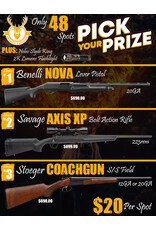 DRAW #1686 - Pick Your Prize - Benelli, Savage OR Stoeger!