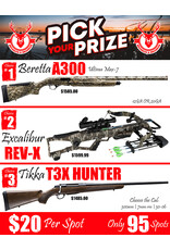DRAW #1688 - Pick Your Prize - Beretta, Excalibur OR Tikka!
