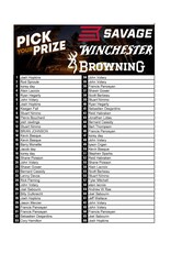 DRAW #1683 - Pick Your Prize - Savage, Winchester OR Browning!