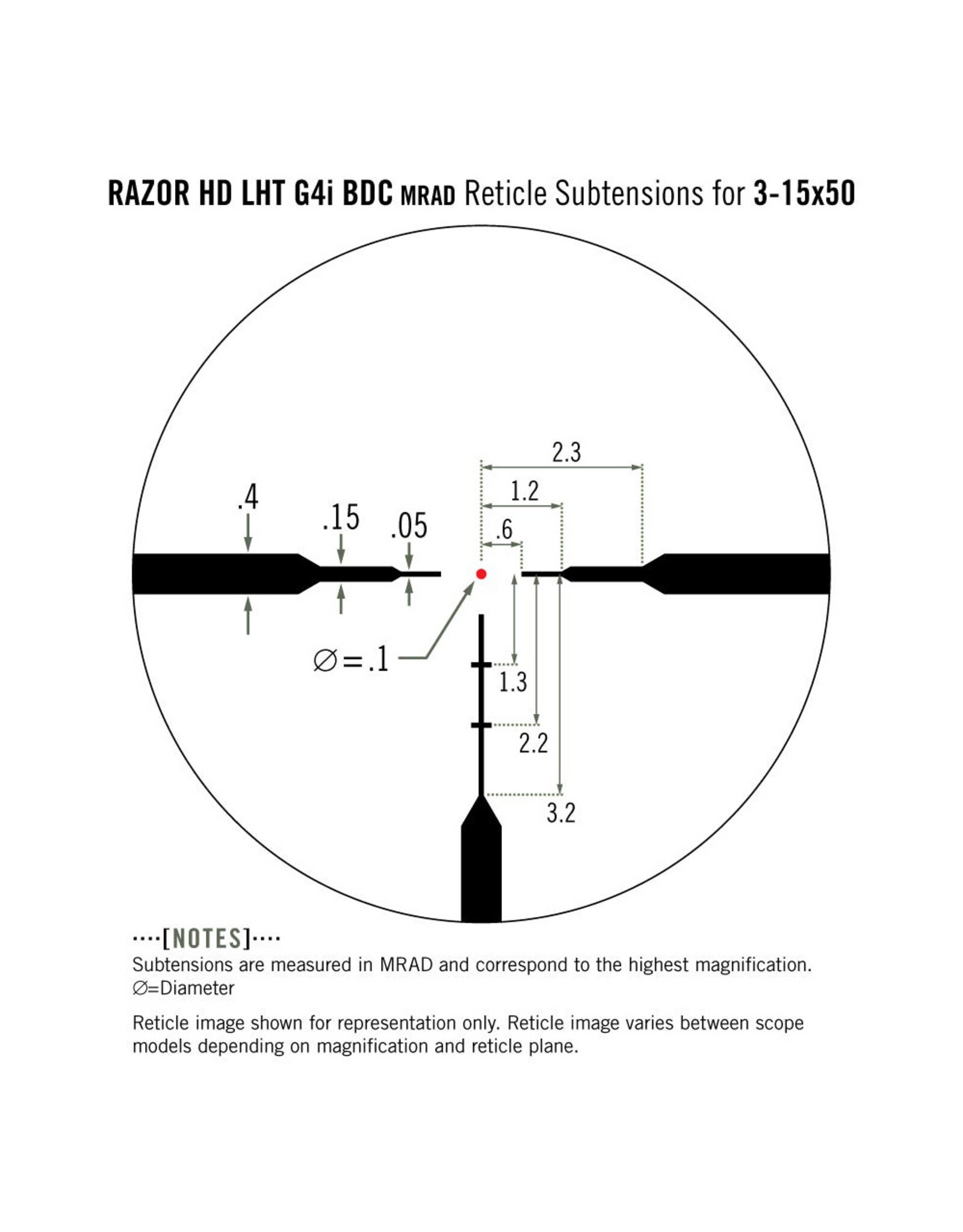 Vortex Vortex Razor HD LHT 3-15x50 SFP G4i BDC MOA