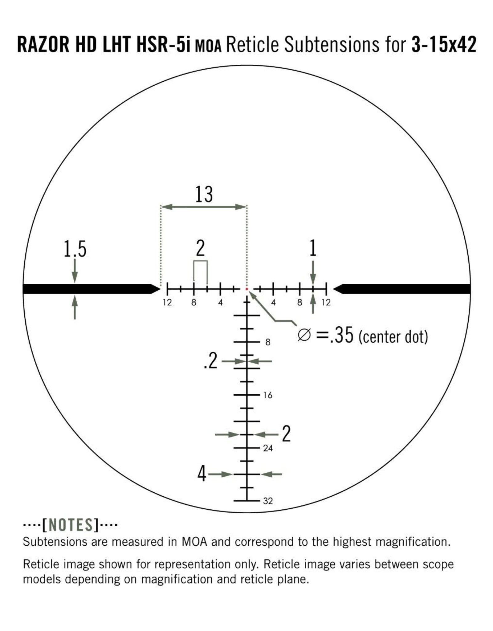 Vortex Vortex Razor HD LHT 3-15x42 SFP HSR-5i MOA