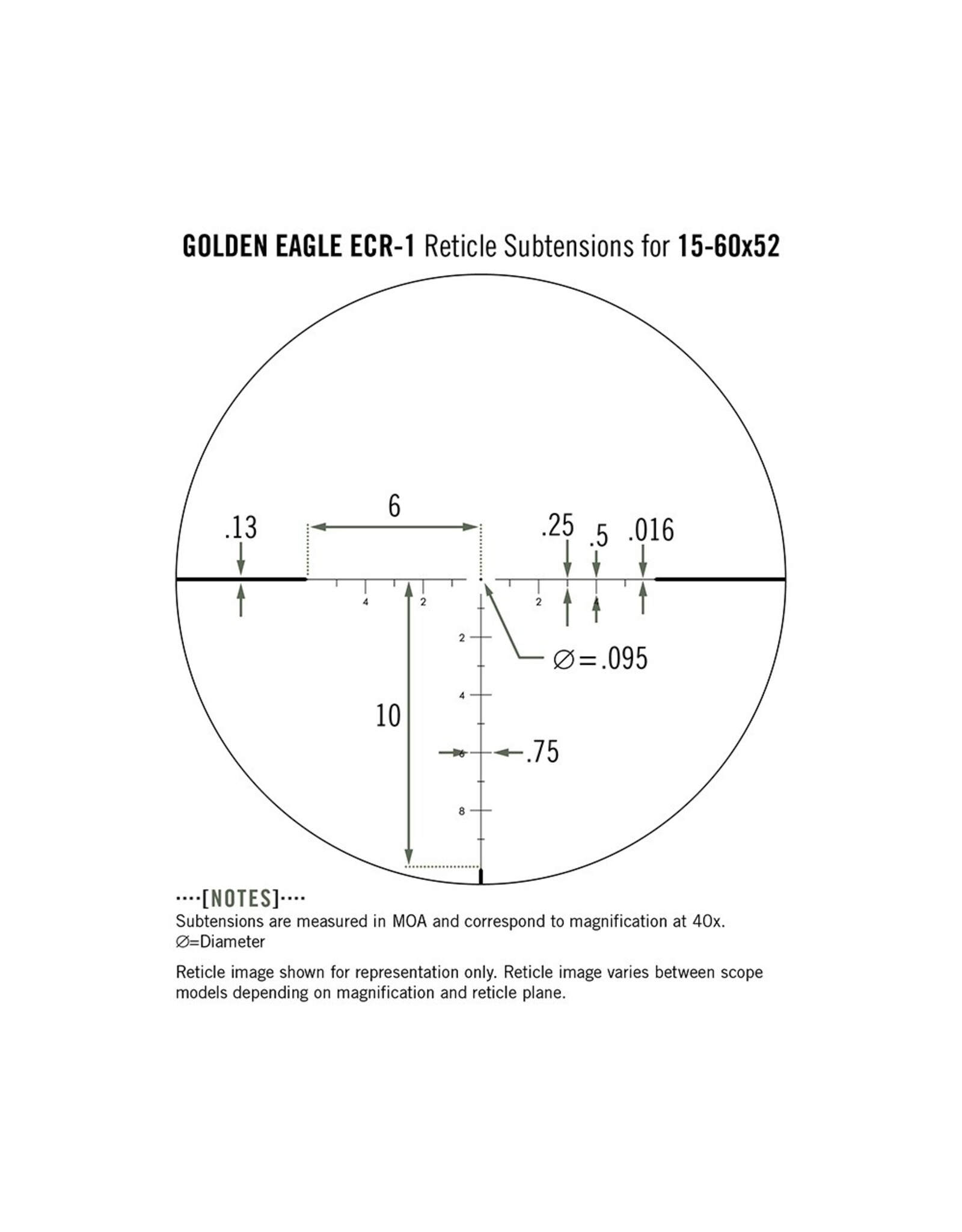 Vortex Vortex Golden Eagle HD 15-60x52 SFP ECR-1 MOA