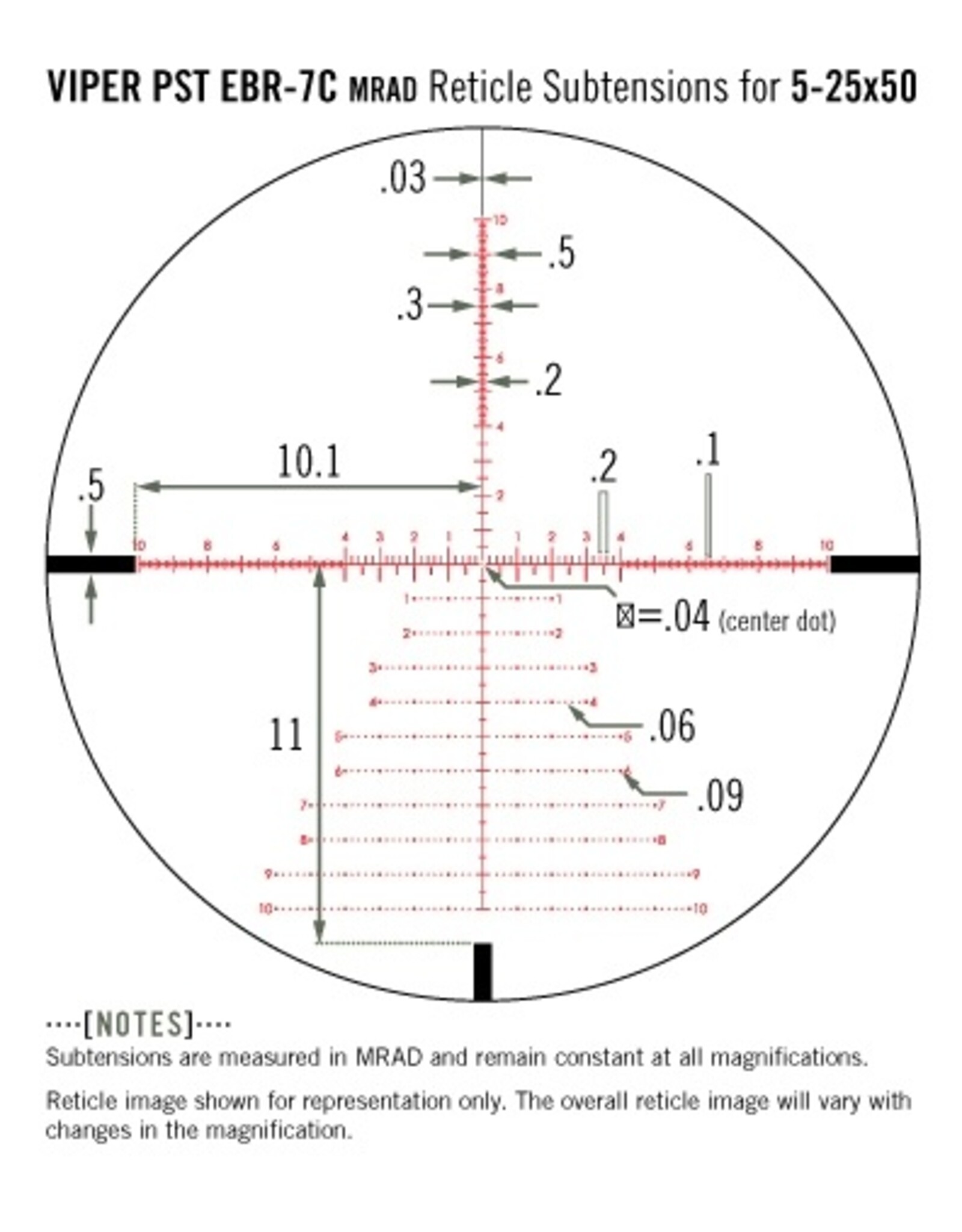 Vortex Vortex Viper PST Gen II 5-25x50 FFP EBR-7C MRAD