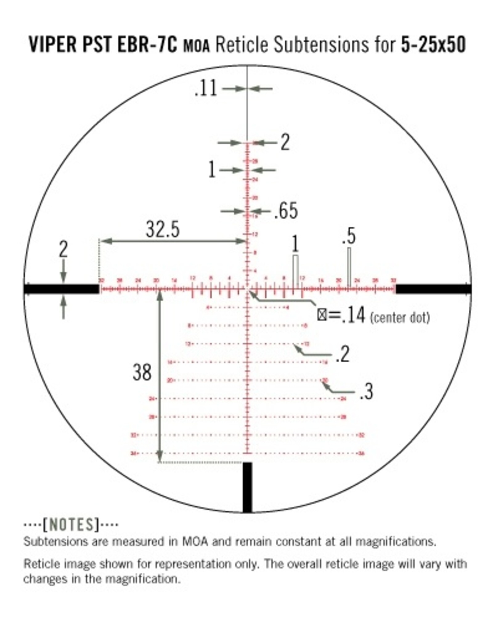 Vortex Vortex Viper PST GEN II 5-25x50 FFP EBR-7C MOA