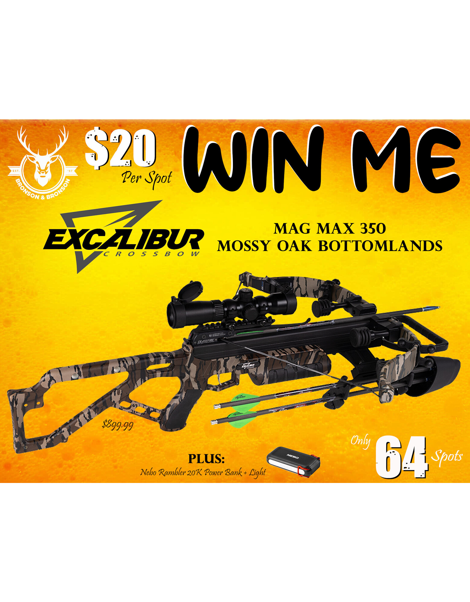 DRAW #1693 - WIN ME - EXCALIBUR MAG MAX 350!