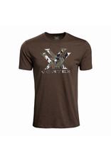 Vortex Vortex Men's T-Shirt: Brown Heather Camo Logo VT-120-15-BRHL