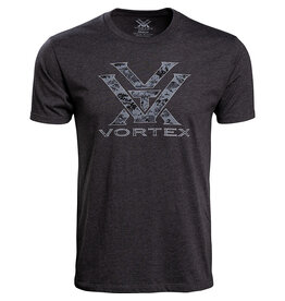 Vortex Vortex Men's T-Shirt: Charcoal Heather Camo Logo VT-120-15-CHHXL