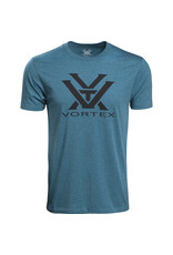 Vortex Vortex T-Shirt: Steel Blue Heather Core Logo - Large