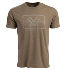 Vortex Vortex T-Shirt: Coyote Heather Trigger Press - Large