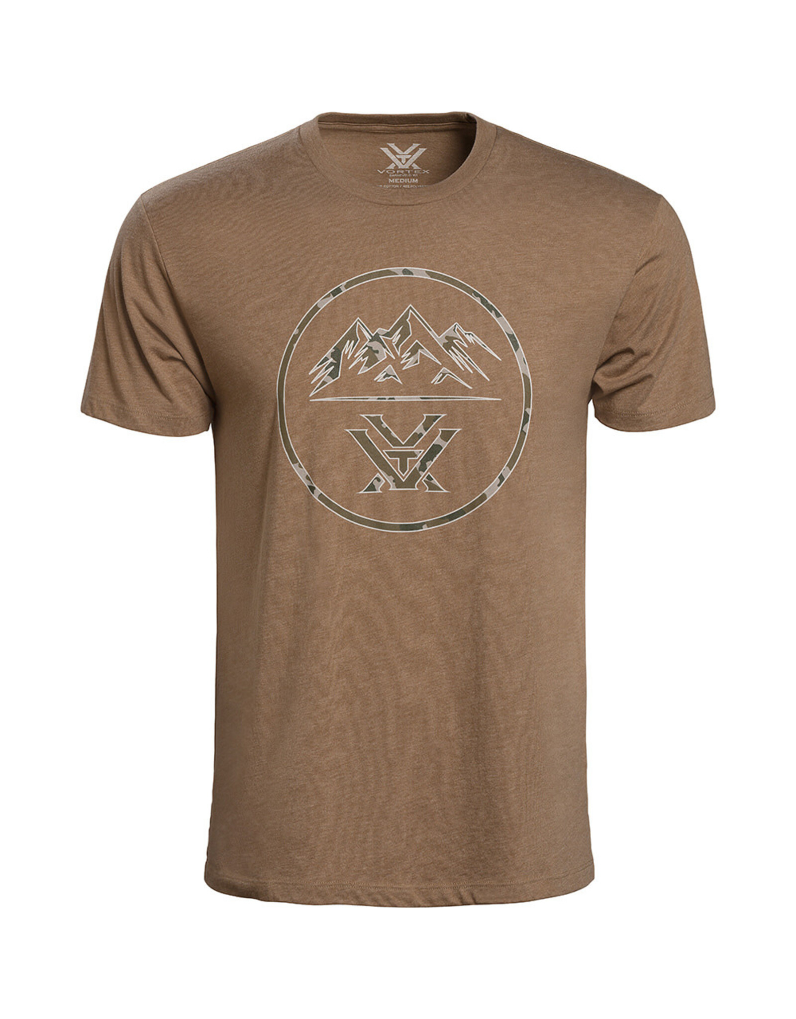 Vortex Vortex T-Shirt: Coyote Heather Three Peaks - XL