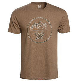 Vortex Vortex T-Shirt: Coyote Heather Three Peaks - XL