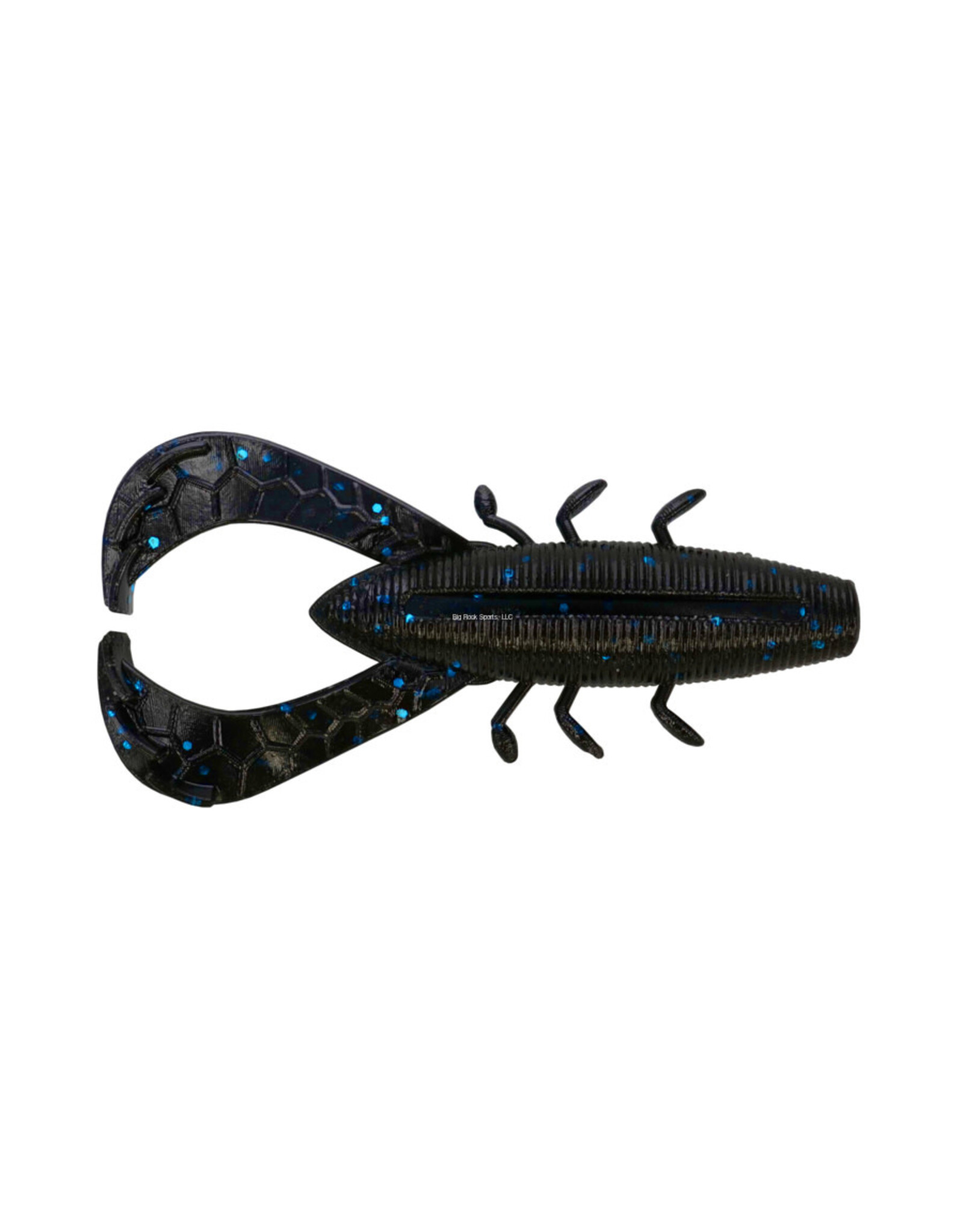 Yamamoto YAM-NUKIBUG35-6-021 3.5" Nuki Bug / 6 Pack / Black W/Large Blue Flake