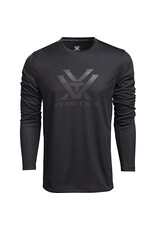 Vortex Vortex LS Performance Grid T-Shirt: Black Core Logo VT-222-43-BLK-XL