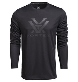 Vortex Vortex LS Performance Grid T-Shirt: Black Core Logo VT-222-43-BLK-XL