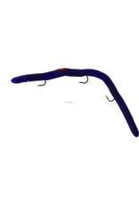 Kelly's Plow Jockeys Pre-Rigged Plastic Worm 5 1/2" 3 #6 Hooks Purple Wild Grape