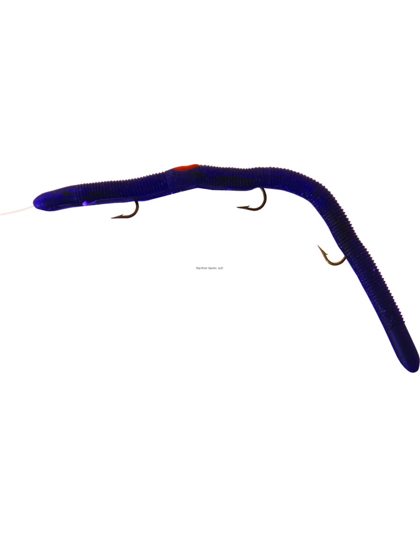 Kelly's Plow Jockeys Pre-Rigged Plastic Worm 5 1/2" 3 #6 Hooks Purple Wild Grape
